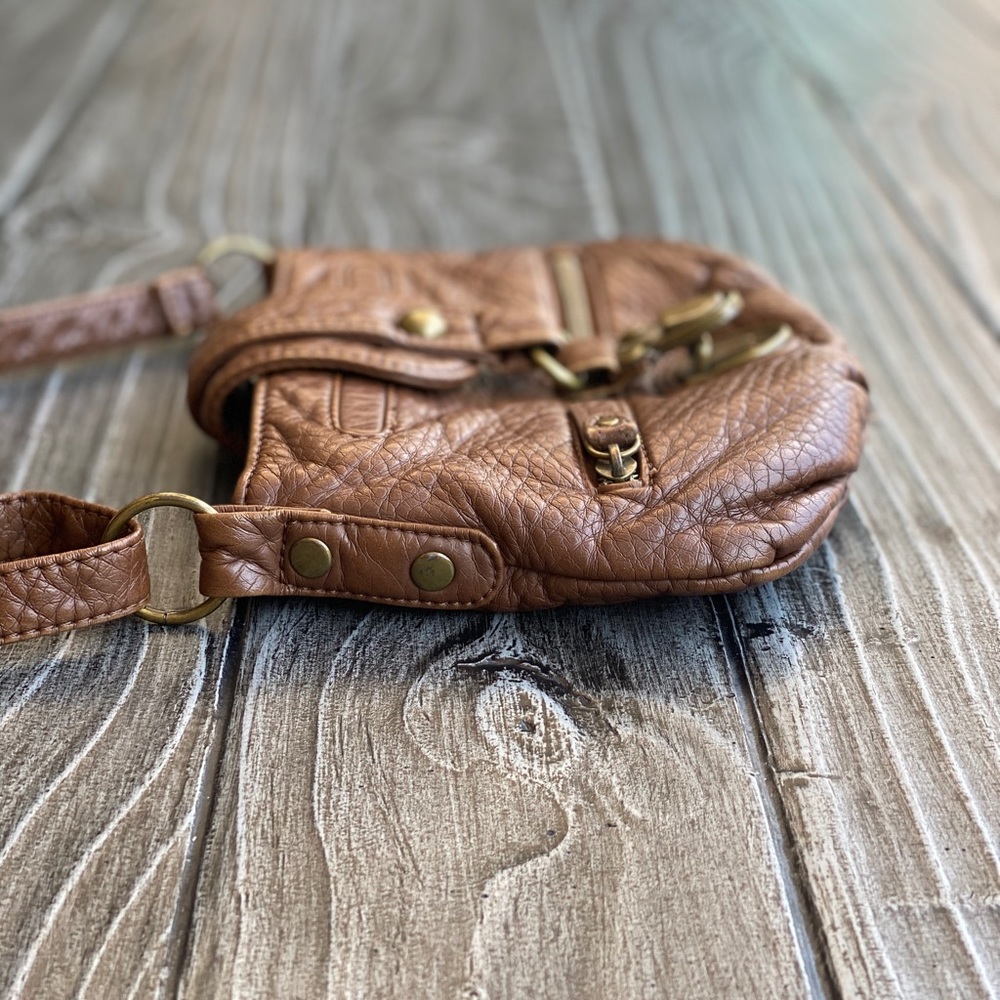 Butter Soft Cognac Bobo Crossbody Satchel Bag - Picture 10 of 10